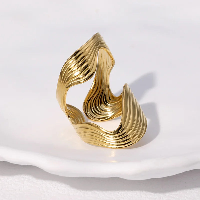 bague or et argenté tendance