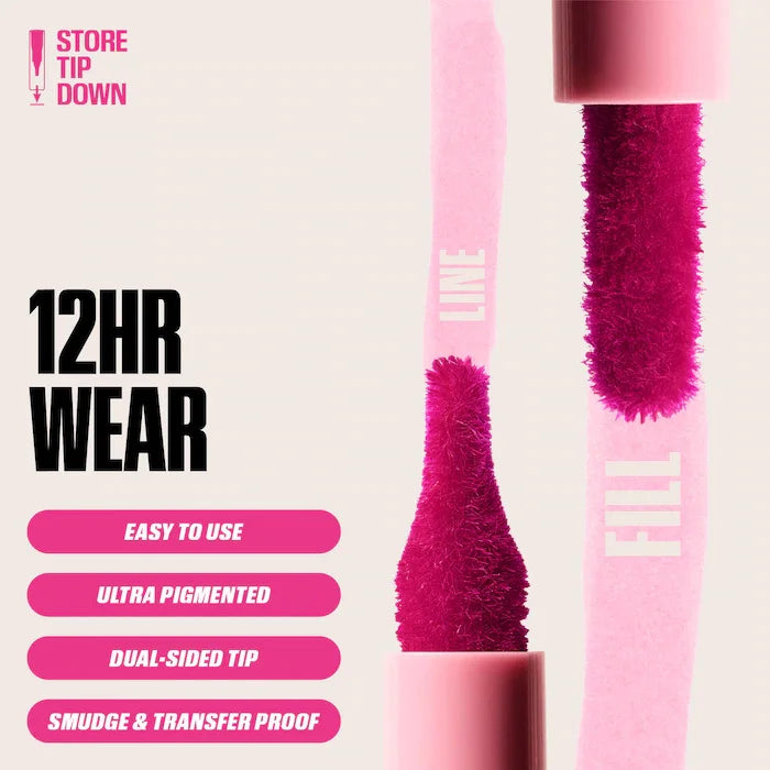 Huda Beauty Lip Liner Pencil Nude Matte Waterproof and Faux filler