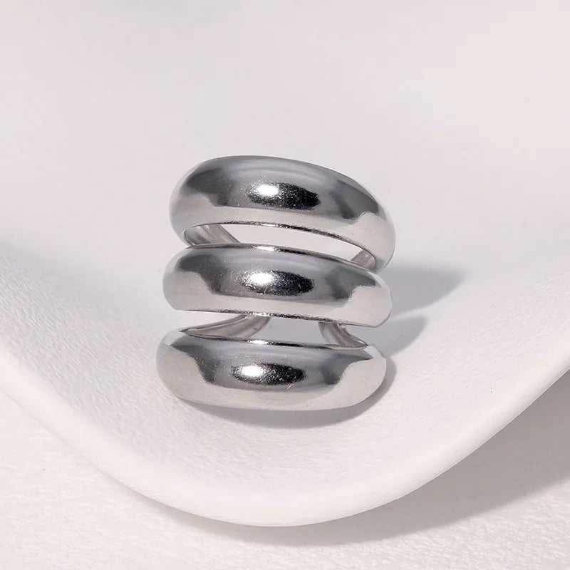 bague or et argenté tendance