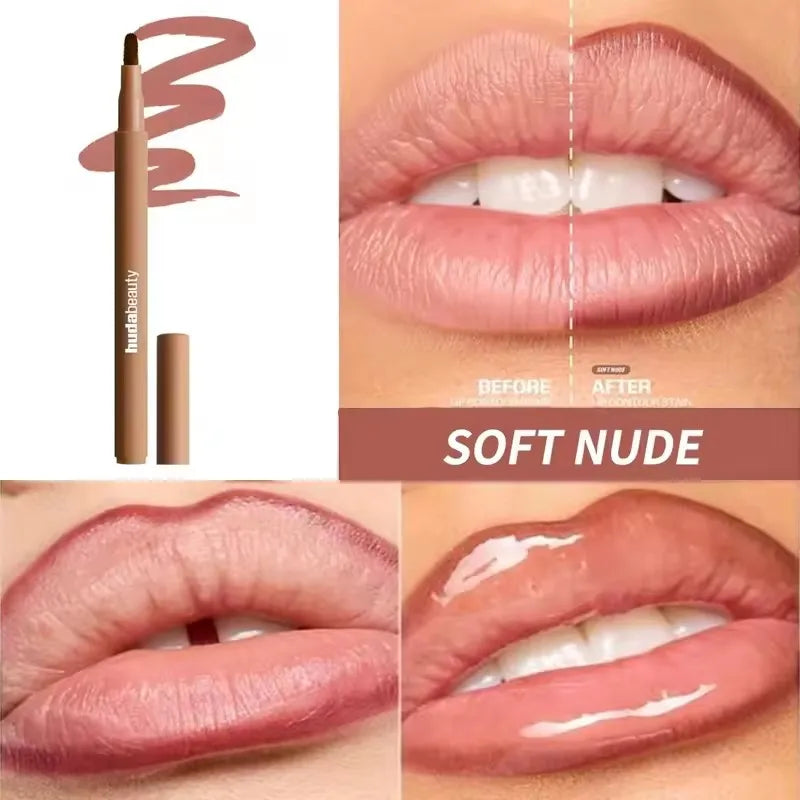 Huda Beauty Lip Liner Pencil Nude Matte Waterproof and Faux filler