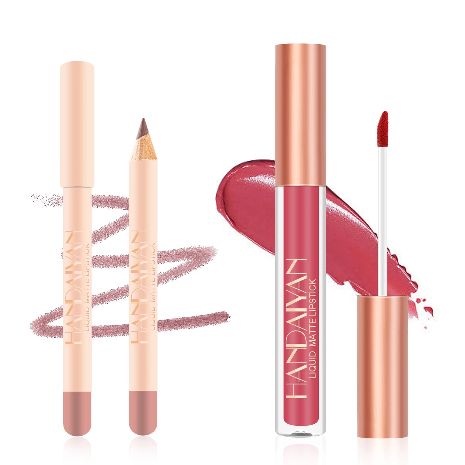 Matte Nude Brown Lipliner Pencil Lipsticks 12 Colors Lip Contour Kit Waterproof Non-sticky Sexy Velvet Red Lipgloss Makeup Tool