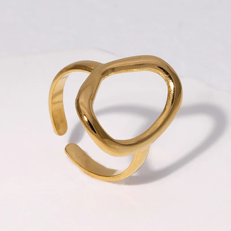 bague or et argenté tendance