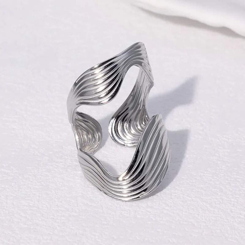 bague or et argenté tendance