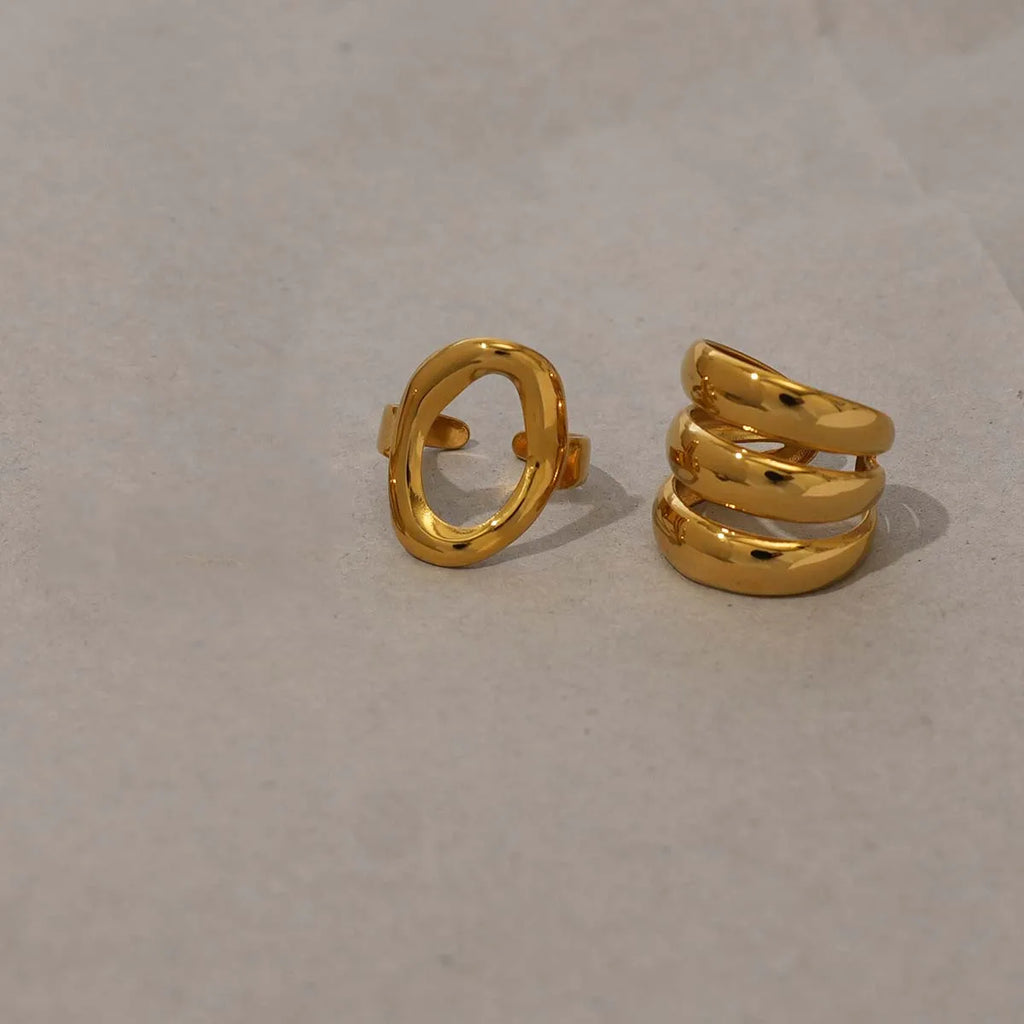 bague or et argenté tendance