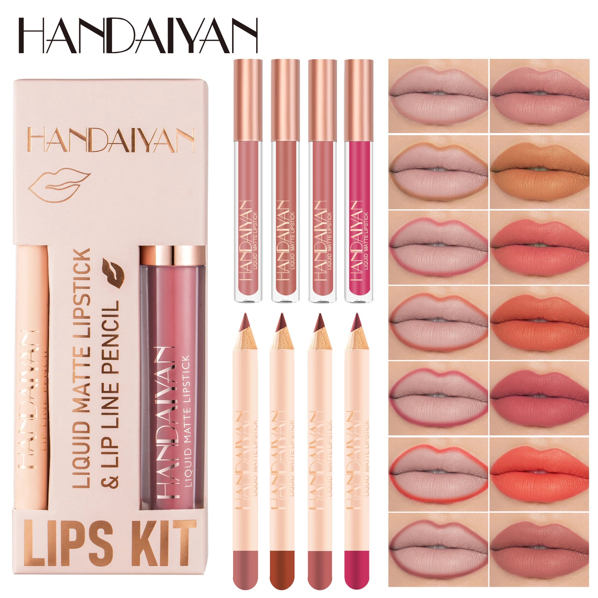 Matte Nude Brown Lipliner Pencil Lipsticks 12 Colors Lip Contour Kit Waterproof Non-sticky Sexy Velvet Red Lipgloss Makeup Tool