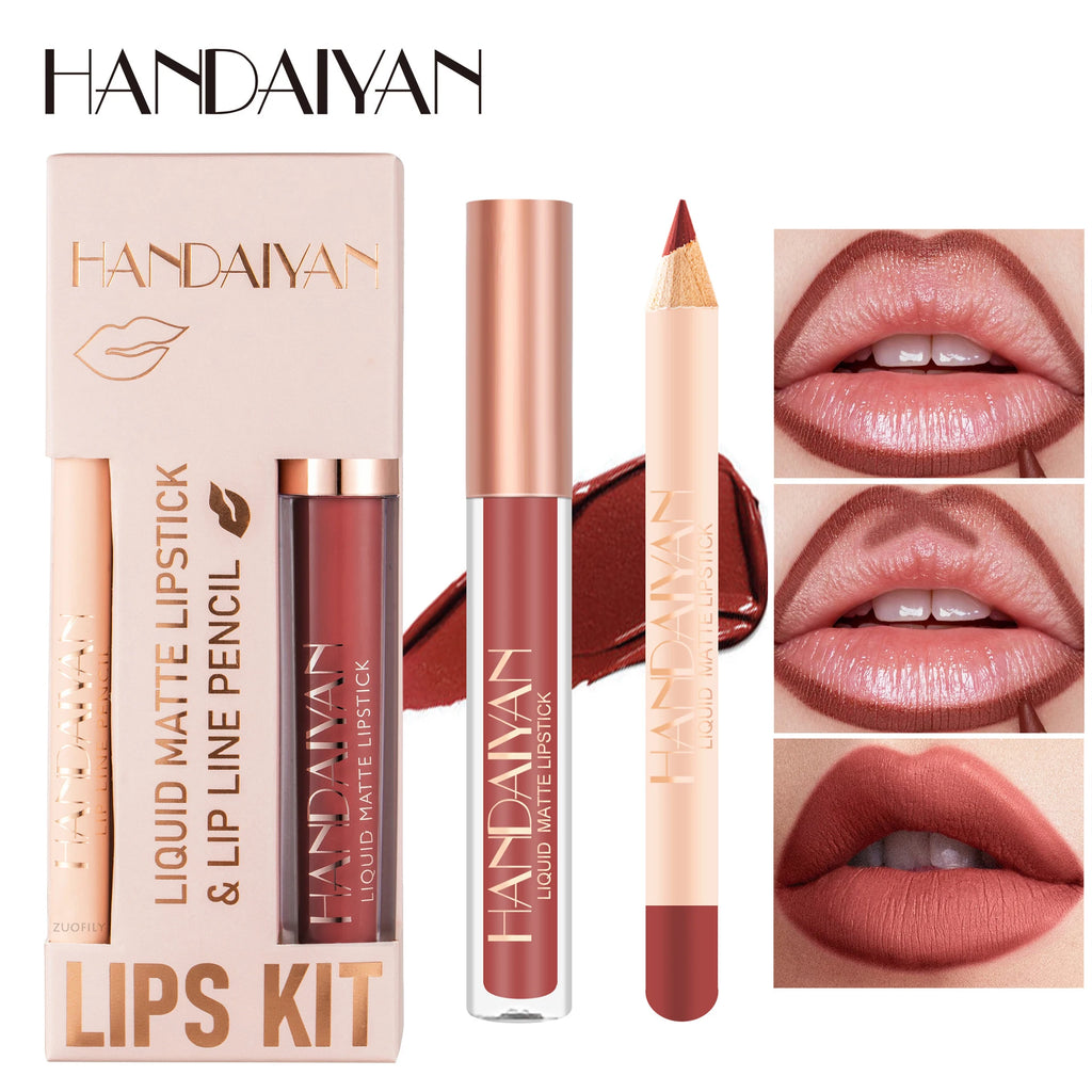 Matte Nude Brown Lipliner Pencil Lipsticks 12 Colors Lip Contour Kit Waterproof Non-sticky Sexy Velvet Red Lipgloss Makeup Tool