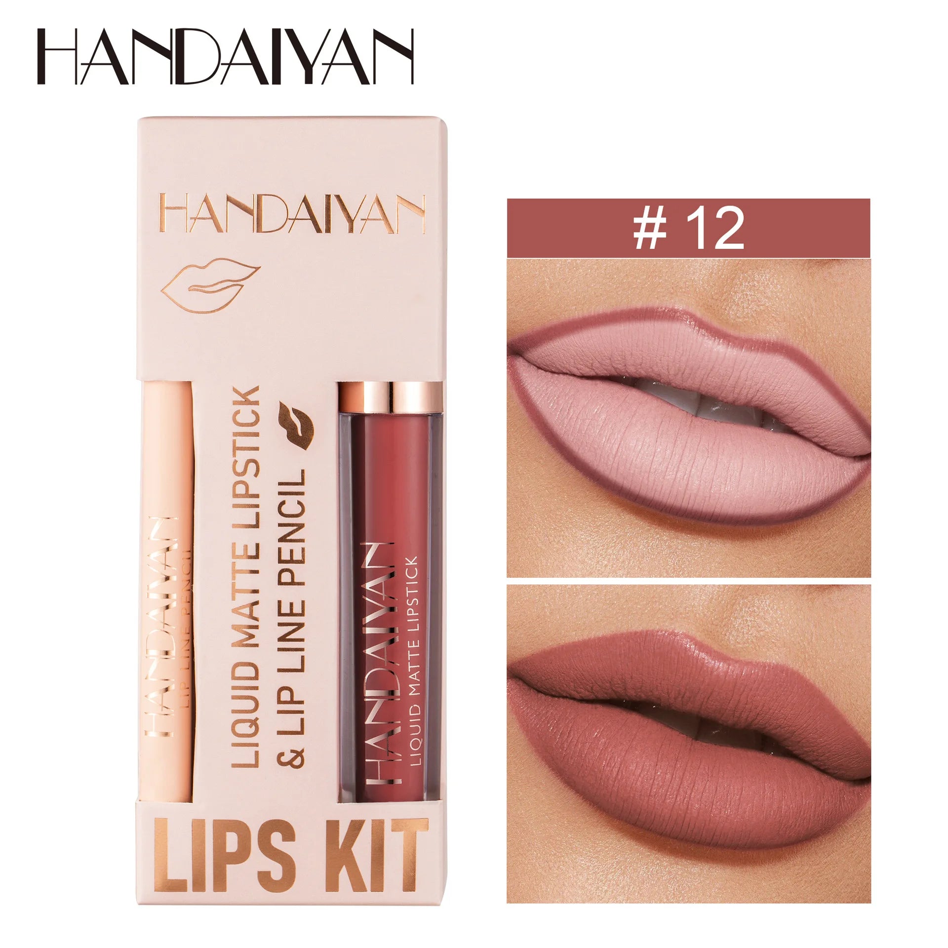 Matte Nude Brown Lipliner Pencil Lipsticks 12 Colors Lip Contour Kit Waterproof Non-sticky Sexy Velvet Red Lipgloss Makeup Tool