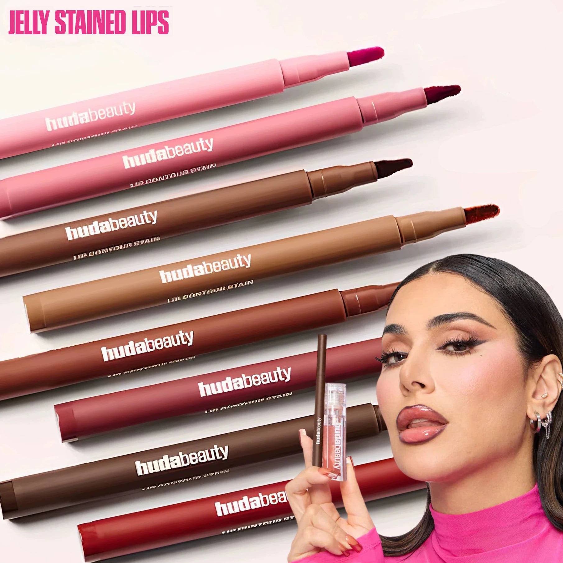 Huda Beauty Lip Liner Pencil Nude Matte Waterproof and Faux filler