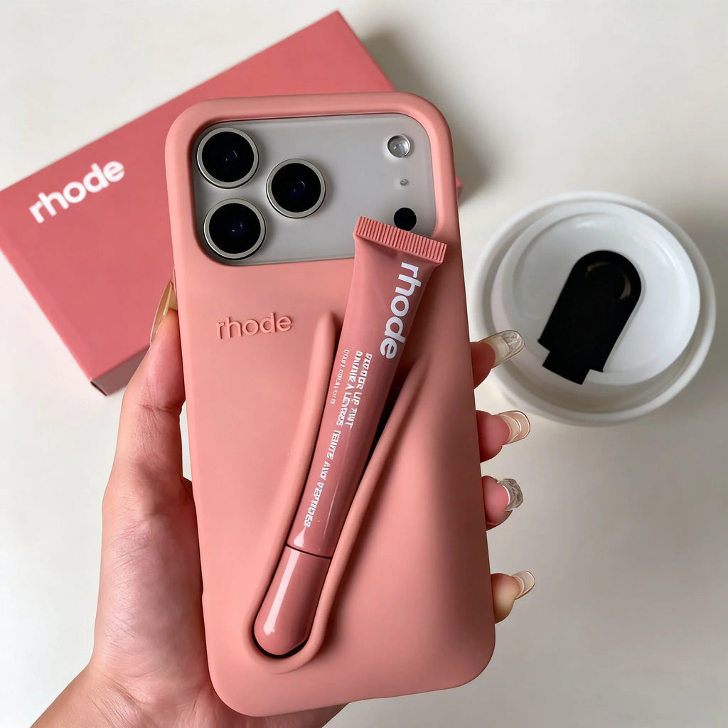 Brand Soft Silicone Case for IPhone17 16 15 14 13 12 11 Pro Max Plus Air Lipstick Portable Phone Case Without Lip Gloss and Box