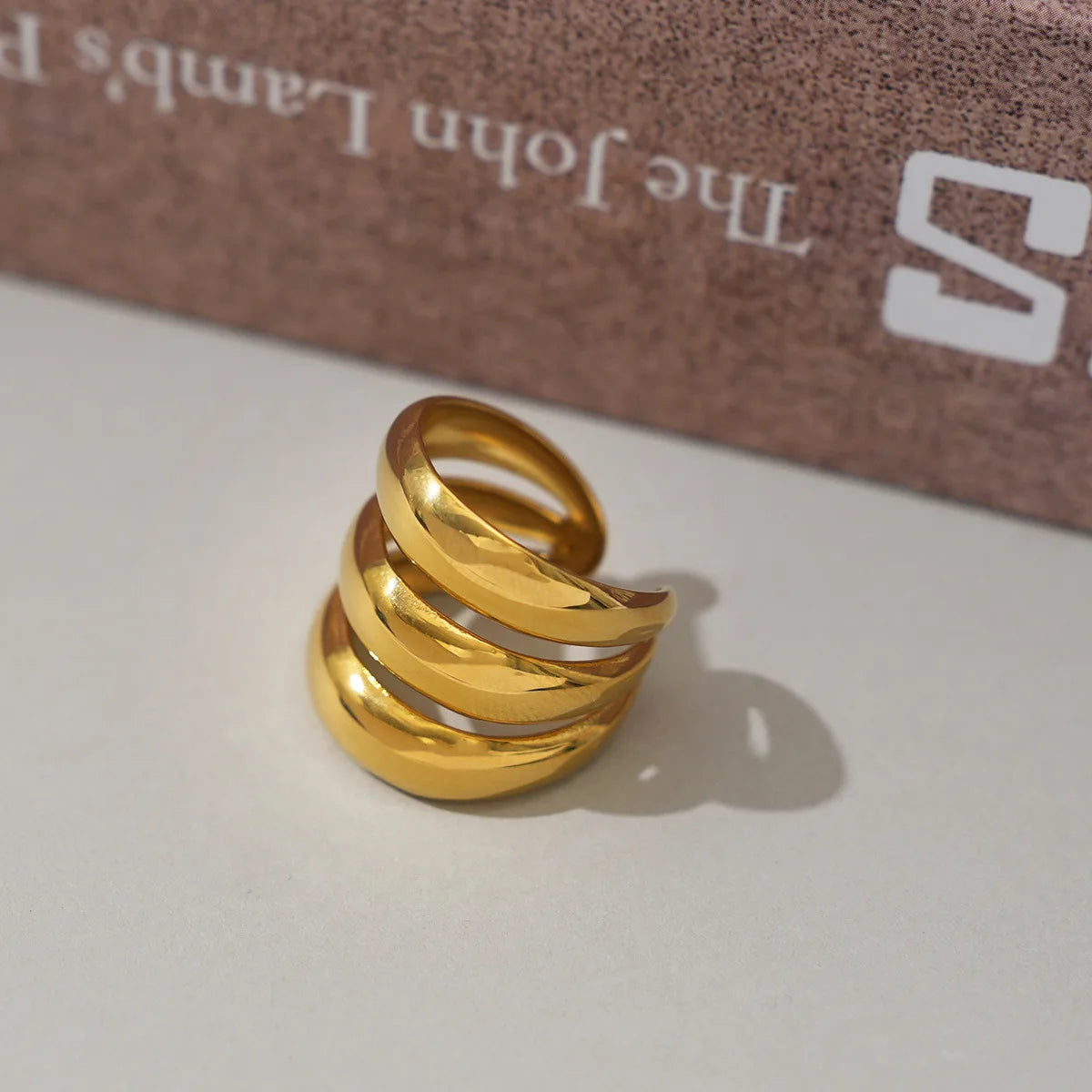 bague or et argenté tendance