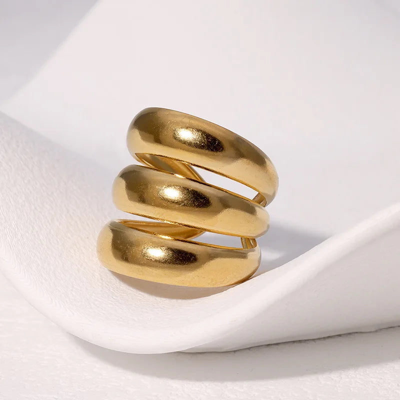 bague or et argenté tendance
